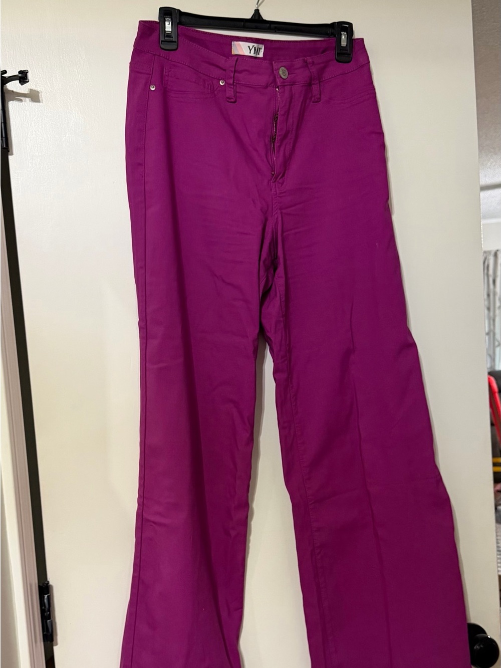 YMI Fuchsia High-Rise Wide-Leg Pants